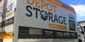 Maroochydore Depot Storage Truck Signage