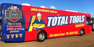 Total Tools Bus Wrap